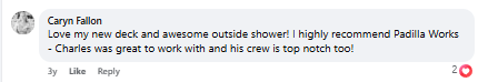 Facebook review from Caryn Fallon